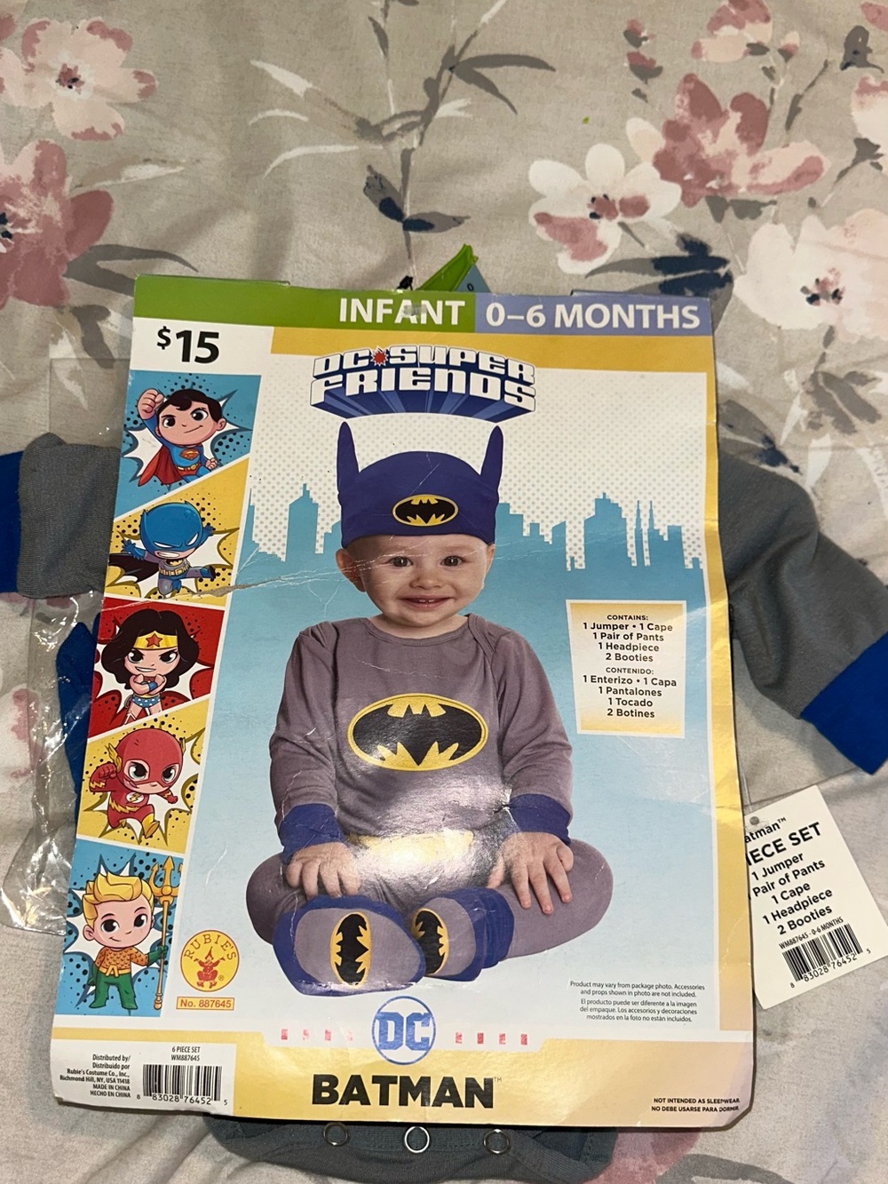 Batman Infant Costume Gray and Blue by Batman